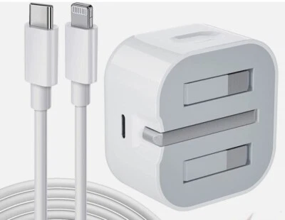 2 Pack - Iphone charger cable set,UK plug,fast charging set with 1 M cable USB-C - Image 1 of 4