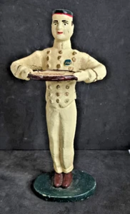 Vintage Coca Cola Bellhop Waiter Cast Iron Figure Original - Picture 1 of 16