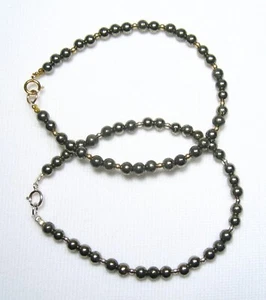 Lyn's Jewelry Pyrite Bracelet Silver or Gold - Picture 1 of 7