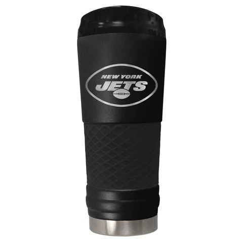 New York Jets 24oz Stealth Stainless Steel Tumbler Travel Mug Insulated Cover