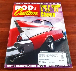 ROD & CUSTOM: BUY & BUILD A '55 - '57 CHEVY NOVEMBER 2001 MAGAZINE SHIPS FREE - Picture 1 of 5