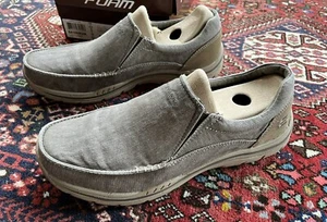 Skechers Avilla Khaki Stoff Halbschuhe Slipper Memory Foam Relaxed Fit 64109 Herren 9 - Bild 1 von 7