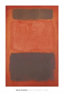 Brown and Black in Reds, 1957 by Mark Rothko Art Print Abstract Poster 38x26 - Picture 1 of 1