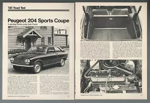 1967 PEUGEOT 204 Road Test, Canadian, Peugeot 204 Sports Coupe - Foto 1 di 2