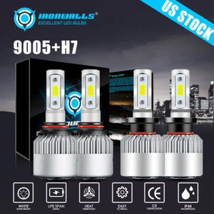 4X 9005 + H7 LED Headlight Light Bulbs 6000K For Subaru Legacy Outback 2005-2014 - Picture 1 of 12