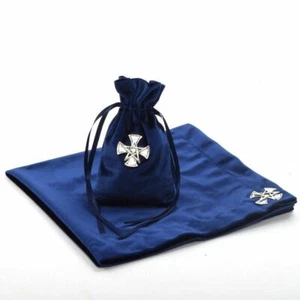 Wicca Cloth Altar Tarot Table Cloth/Pouch Divination Cards Cross Star Decor - Picture 1 of 14