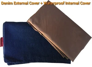Hágalo usted mismo Durable Denim Impermeable Mascota Perro Cama Cubierta Edredón Pequeño Mediano a Grande - Imagen 1 de 12