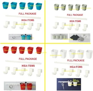 SUNNERSTA Kitchen Bathroom Office Storage Pots Rail Hooks Containers Holder PUP1 - Picture 1 of 13