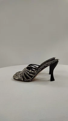 Michael Kors Mujer Haisley Serpiente Cuero Repujado Gatito Sandalia Zapatos Gris 8.5 Foto 1 de 2