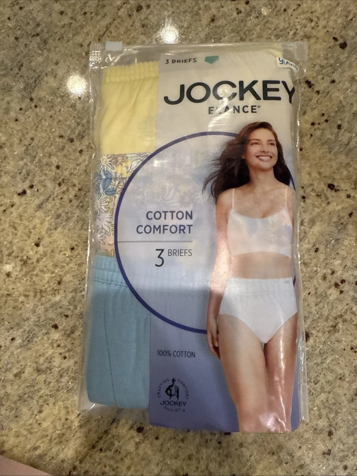 Pack de 3 calzoncillos Jockey Elance blancos para mujer talla 9 nuevos sellados 100 % algodón peinado Foto 1 de 2