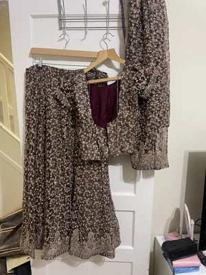 Custom Made bridal lengha dress asian indian pakistani Only Worn Once - Image 1 of 4