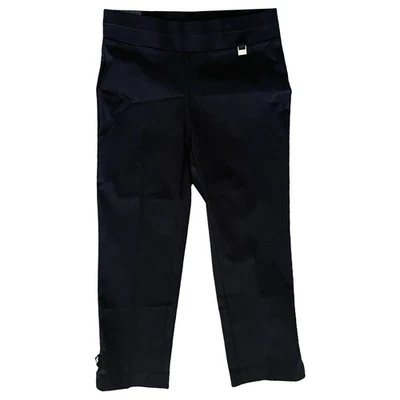 Pantalones capri Rafaella para mujer talla 8 negros cómodos elásticos sin bolsillos nuevos con etiquetas Foto 1 de 4