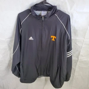 Adidas Jacket Men's XL Black Tennessee Volunteers Windbreaker Mesh Lined Vintage - Picture 1 of 10