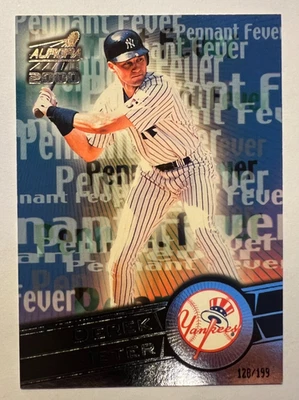 2000 Aurora PENNANT FEVER SILVER #13 Pacific Derek Jeter NY Yankees HOF SP /199 - Image 1 of 3