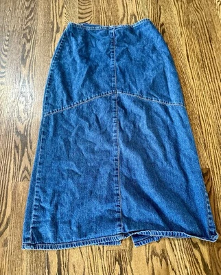 Falda midi vaquera vintage Y2K años 90 St Johns Bay para mujer talla 8P Petite Cottagecore Foto 1 de 4