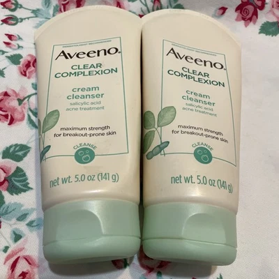 2~Aveeno Active Naturals Crema Limpiador Cutis Transparente 5.0oz Retirado Nuevo de Lote Antiguo LEER Foto 1 de 4