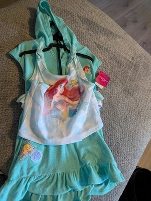 Traje de baño de 3 piezas para niñas talla S 6/7 Sirenita princesa Disney Foto 1 de 4