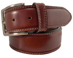 MENS ITALIAN LEATHER BELT TAN 40mm S M L XL XXL - Picture 1 of 2