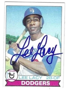 Autographed 1979 Topps LEE LACY Los Angeles Dodgers Card #441 w/ Show Ticket - Picture 1 of 1