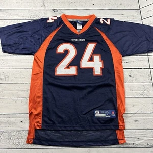 Reebok On Field Denver Broncos #24 Champ Bailey Football Jersey Youth Large Blue - Picture 1 of 6