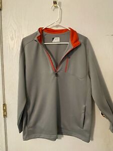 Izod Golf Jacket Gray and Orange Medium Great Condition