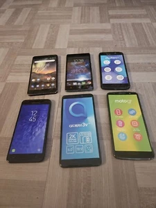 Lot de 6 téléphones portables divers factices modernes non fonctionnels smartphones écran play - Photo 1 sur 2