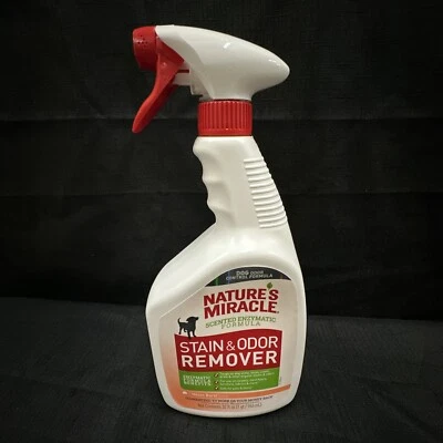 NATURES MIRACLE Stain & Odor Remover SPRAY 32 OZ Dog Melon Carpet Cleaner Pet - Image 1 of 2