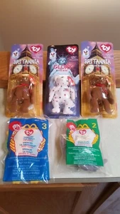 LOT OF 5 TY MCDONALDS MINI BEANIE BABIES ~ NIP ~ BRITANNIA , GLORY AND MORE - Picture 1 of 9