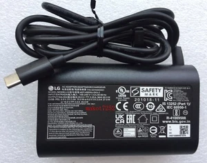 New Original OEM LG 65W Adapter&Cord for LG Gram 14Z90R-K.ARW5U1,14Z90R-K.ADB9U1 - Picture 1 of 4
