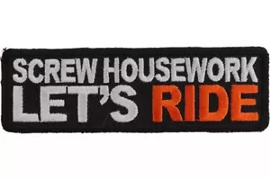 SCHRAUBE HAUSARBEIT LET'S RIDE #2 BESTICKTER PATCH - Bild 1 von 1