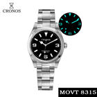 Cronos Mens Automatic Watches Pilot Mechanical Wristwatch C3 Luminou 10Atm 8315