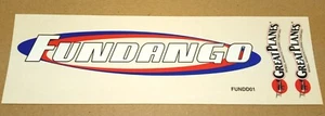 GREAT PLANES FUNDANGO RC Aircraft Sticker LOGO Airplane Decal RARE Hobbico NEW! - Picture 1 of 3