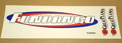 GREAT PLANES FUNDANGO RC Aircraft Sticker LOGO Airplane Decal RARE Hobbico NEW! - Image 1 of 3