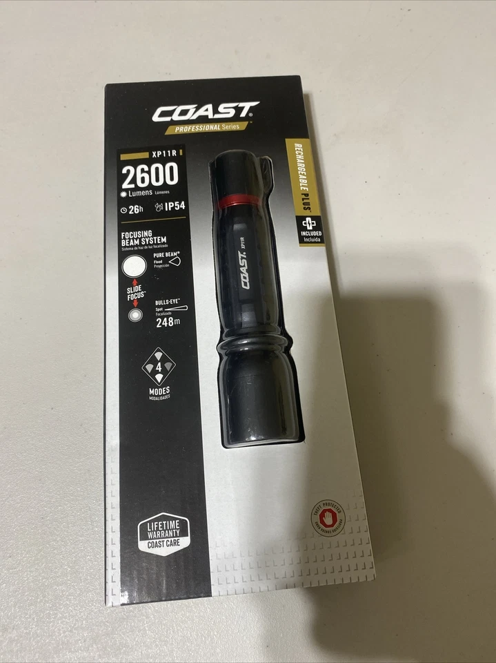 Фонарик перезаряжаемый двойной мощности Coast XP11R Pure Beam слайд-фокус 2600 лм - Изображение 1 из 1