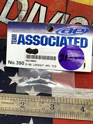 TEAM ASSOCIATED 3904 LOCK NUTS 2-56 X 4pc. for: TC3 -NEW- - Image 1 of 4