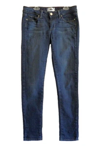 PAIGE USA Peg Ankle Women's Stretch Blue Jeans SZ 27 X 28  - Picture 1 of 4