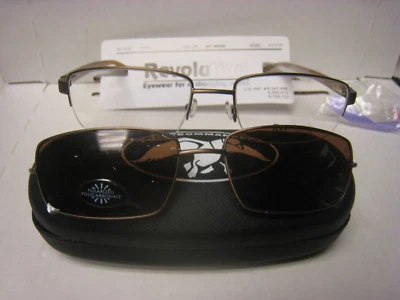 Revolution Eyeglass Frame With MAGNETIC SUN SHADE  REV582 in  MBRZ 57-19-145 - Image 1 of 4