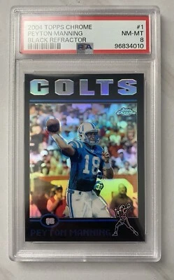2004 Topps Chrome Black Refractor #1 Peyton Manning /100 - Image 1 of 3