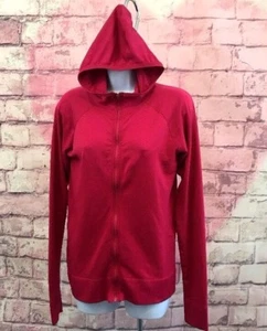 NIKE Womens Size M Running Fitted Fit Dry Hooded Hot Pink Athletic Zipper Jacket - Picture 1 of 6