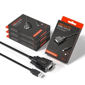 SerialEdgeX - Serie | Convertisseur USB vers RS232 Série DB9 avec 3 x LEDs de... - Afbeelding 1 van 8