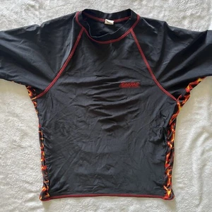 Ron Jon Rash Guard Swim Shirt Flame Fire Grunge Jobbeedu Vintage Large/Medium - Picture 1 of 8