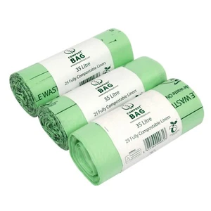 75 x 35/40L Compost Bag Compostable Waste Bin Liners Compostable bags EN13432 - Picture 1 of 5