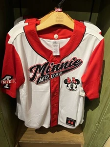 2025 Disney Parks Minnie Mouse Baseball Jersey #28 L XL NEW - Picture 1 of 4