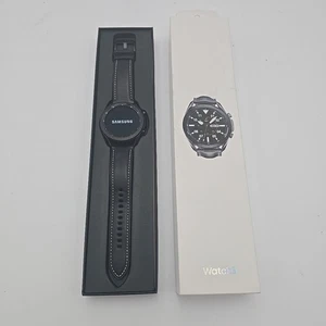 Samsung Galaxy Watch3 R840 45mm Stainless Steel Case with Leather Band - Picture 1 of 10
