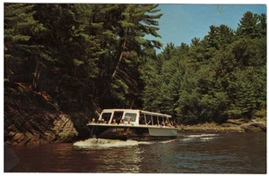 Vintage Farbfoto Postkarte Mark Twain Boot Wisconsin Dells #1941 - Bild 1 von 2