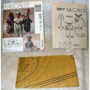 McCall's Uncut Sewing Pattern 5317 Gooseberry Hill Toddler Jumpsuit and Hat - Picture 1 of 1