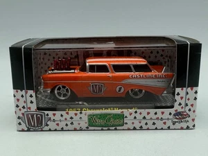 M2 Wild Cards 1957 Chevrolet Nomad, Orange, WC02, 1:64, NIB - Picture 1 of 14