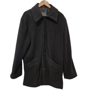 Abrigo MR MAC Negro Polar Abotonable Para Hombre L Alto ¡Cálido y Elegante! - Imagen 1 de 10