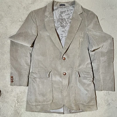 VTG Van Heusen Tan Corduroy Blazer Suit Jacket 38R  - Image 1 of 4