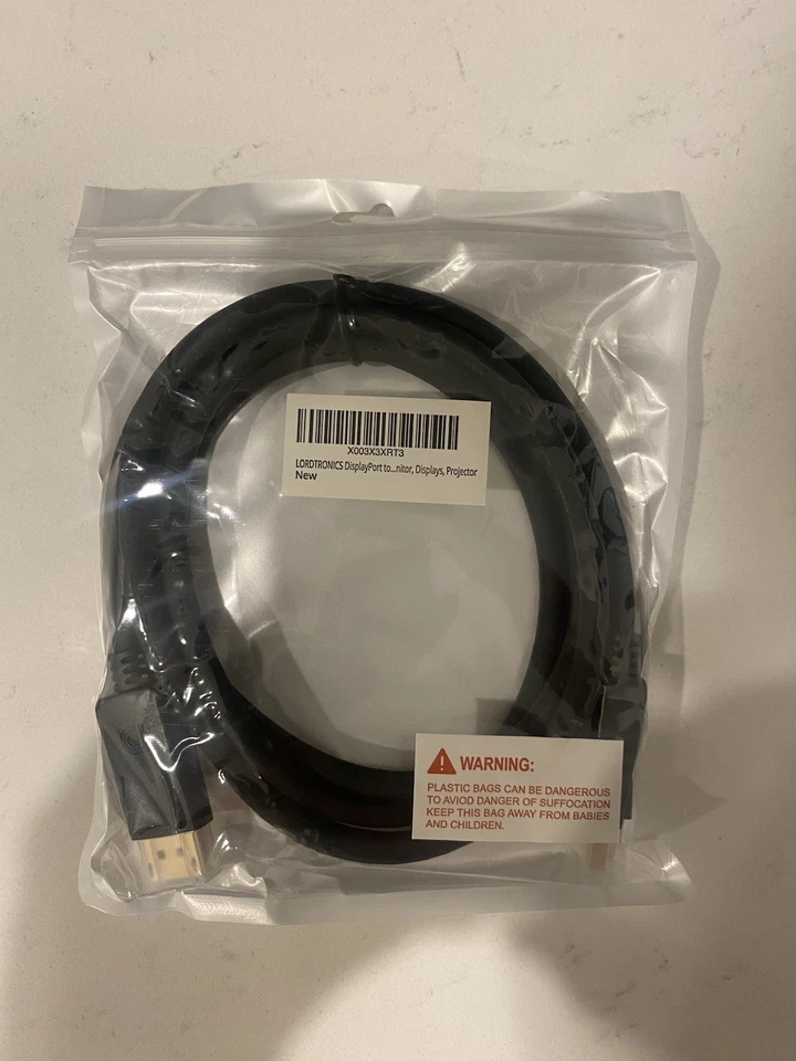 Lordtronics 6FT Display Port to Display Port Cable DP to DP 4K Video Cord - Image 1 of 1